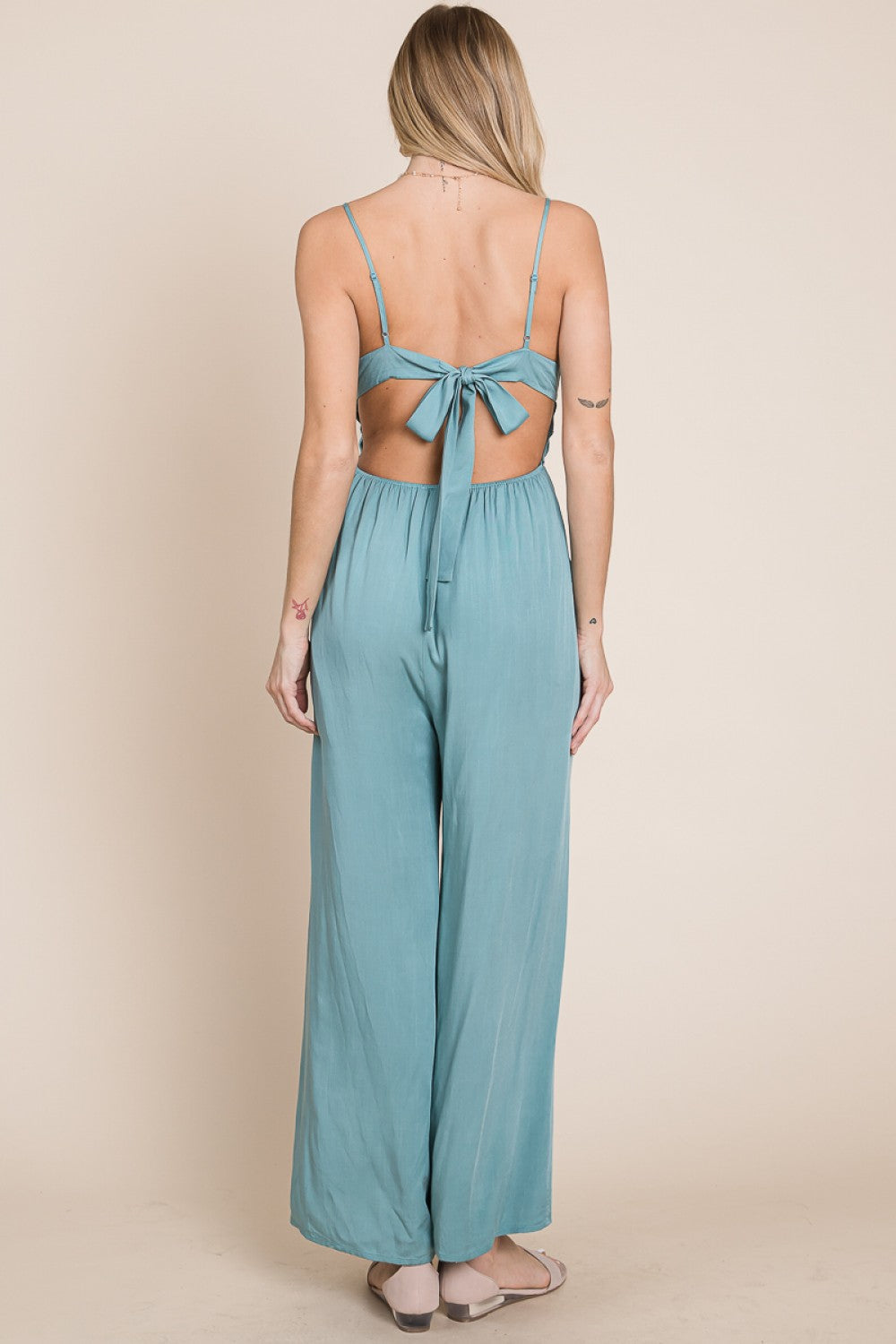 Open Front Cami Jumpsuit